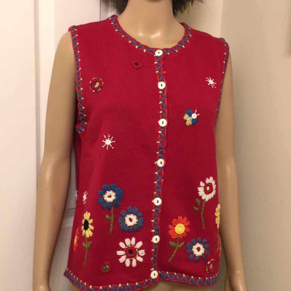 NWT Susan Bristol Pendleton Vest Sweater. Size: M